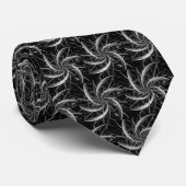 Abstracte metalen waaierbladen en pieken stropdas (Opgerold)