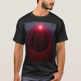 Abstracte Metallic Echo Kamer met Rode Geluidsgolf T-shirt