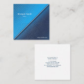 Abstracte metallische geborstelde oppervlaktextuur vierkante visitekaartje (Voorkant / Achterkant)