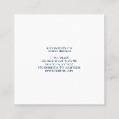 Abstracte metallische geborstelde oppervlaktextuur vierkante visitekaartje (Achterkant)