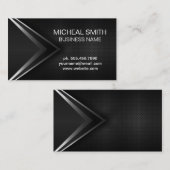 Abstracte metallische textuur mesh achtergrond visitekaartje (Voorkant / Achterkant)