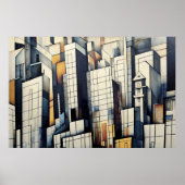 Abstracte metropool poster (Voorkant)