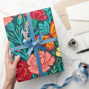 Abstracte Mexicaanse Anjerentuin Inpakpapier