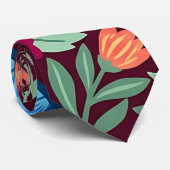 Abstracte Mexicaanse Hibiscus Vlinders Das (Opgerold)