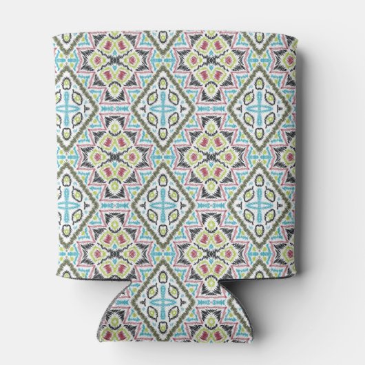 Abstracte mexicaanse stammenretro - afrikaanse eth blikjeskoeler (Achterkant)