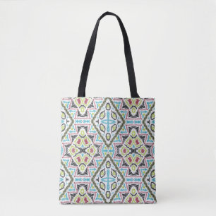 Abstracte mexicaanse stammenretro - afrikaanse eth tote bag