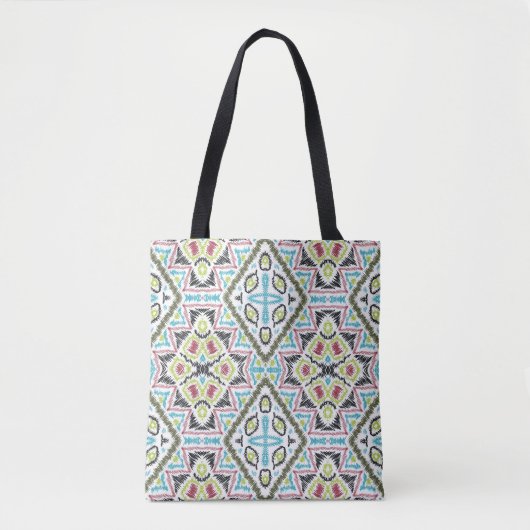 Abstracte mexicaanse stammenretro - afrikaanse eth tote bag (Voorkant)