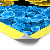 abstracte microbiologie, aangepast poster doek (Hoek)