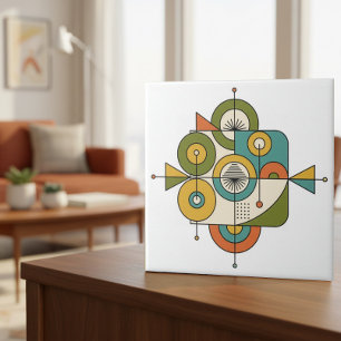 Abstracte Mid-Century Modern Motief #1 ID1224 Tegeltje