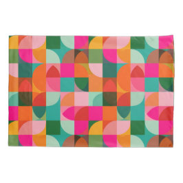 Abstracte Mid Century Modern Pattern Kleurrijke Re Kussensloop