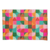 Abstracte Mid Century Modern Pattern Kleurrijke Re Kussensloop (Voorkant)