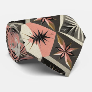 Abstracte Mid Century Modern Sterrenexplosie Diama Stropdas