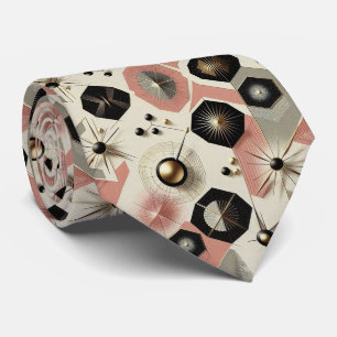 Abstracte Mid Century Modern Sterrenexplosie Diama Stropdas