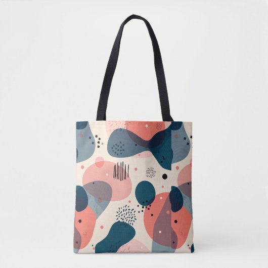 Abstracte mid-century modern tote bag (Voorkant)