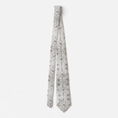 Abstracte Mid Century Modern Witte Diamanten Stropdas (Achterkant)