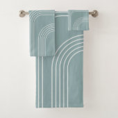 Abstracte Mid Century stijl lijnkunst Bad Handdoek (Insitu)