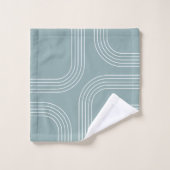 Abstracte Mid Century stijl lijnkunst Bad Handdoek (Wasdoekje)