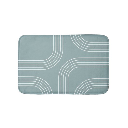 Abstracte Mid Century stijl lijnkunst Badmat (Voorkant)