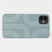 Abstracte Mid Century stijl lijnkunst Case-Mate iPhone Case (Achterkant (horizontaal))