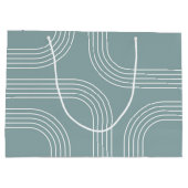 Abstracte Mid Century stijl lijnkunst Groot Cadeauzakje (Achterkant)