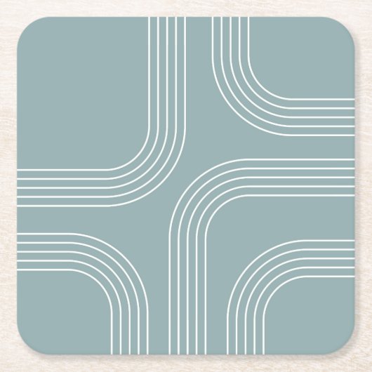 Abstracte Mid Century stijl lijnkunst Kartonnen Onderzetters (Voorkant)