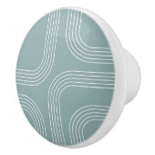 Abstracte Mid Century stijl lijnkunst Keramische Knop (Rechts)