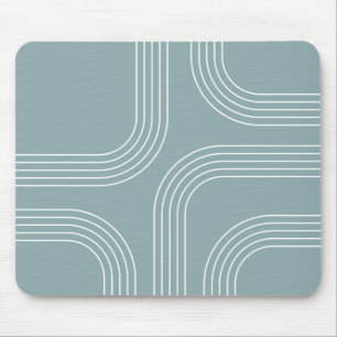 Abstracte Mid Century stijl lijnkunst Muismat