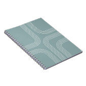 Abstracte Mid Century stijl lijnkunst Notitieboek (Rechterzijde)