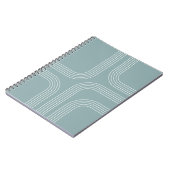 Abstracte Mid Century stijl lijnkunst Notitieboek (Linkerzijde)