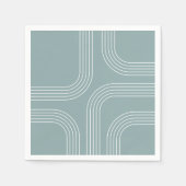 Abstracte Mid Century stijl lijnkunst Servet (Voorkant)