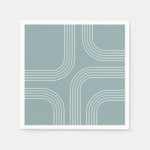 Abstracte Mid Century stijl lijnkunst Servet