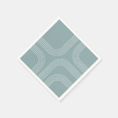 Abstracte Mid Century stijl lijnkunst Servet (Hoek)