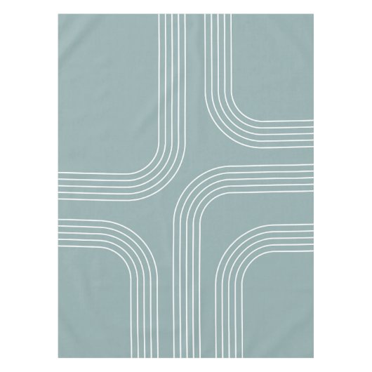 Abstracte Mid Century stijl lijnkunst Tafelkleed (Voorkant)