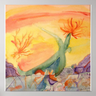 Abstracte middag poster