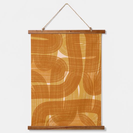 Abstracte middeleeuwse kunst hangend wandkleed (Voorkant)