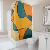 Abstracte middeleeuwse moderne douchegordijn (In situ)