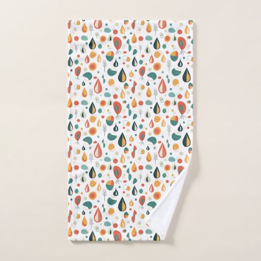 Abstracte middeleeuwse moderne Natuur Raindrop Bad Handdoek (Handdoek)