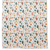 Abstracte middeleeuwse moderne Natuur Raindrop Douchegordijn (Voorkant)