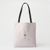 Abstracte middeleeuwse roze tote bag (Voorkant)
