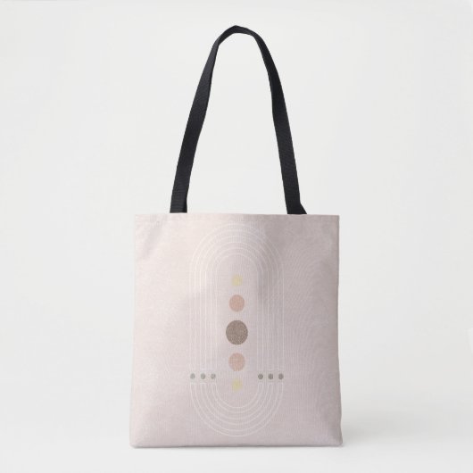 Abstracte middeleeuwse roze tote bag (Voorkant)