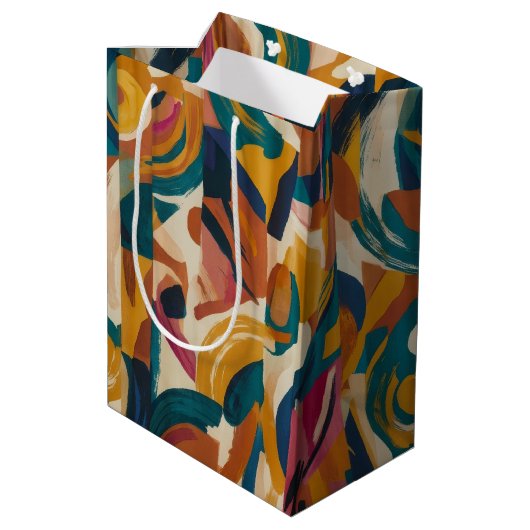 Abstracte middelgrote cadeautas (Achterkant Gekanteld)