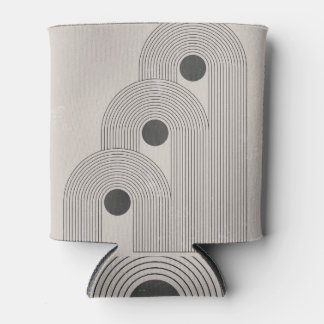 Abstracte midden-eeuwse, geometrische balansvormen blikjeskoeler