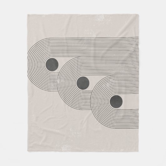 Abstracte midden-eeuwse, geometrische balansvormen fleece deken (Voorkant)