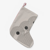 Abstracte midden-eeuwse, geometrische balansvormen kleine kerstsok (Voorkant (Hangend))