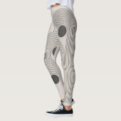 Abstracte midden-eeuwse, geometrische balansvormen leggings (Links)