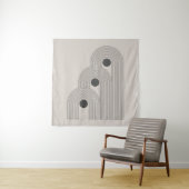 Abstracte midden-eeuwse, geometrische balansvormen wandkleed (In situ)