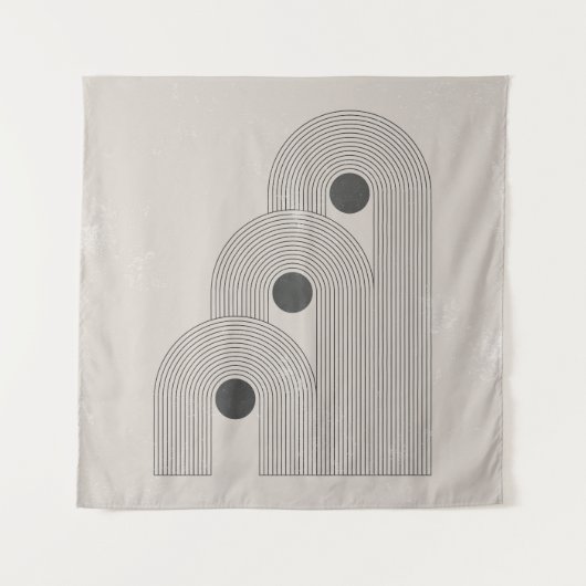 Abstracte midden-eeuwse, geometrische balansvormen wandkleed (Voorkant)