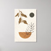 Abstracte Midden-eeuwse kunst, Neutral Tones Canva Canvas Afdruk (Voorkant)