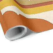 Abstracte MidMod Cloud Burnt Olive Inpakpapier (Rol Hoek)