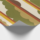 Abstracte MidMod Cloud Burnt Olive Inpakpapier (Hoek)